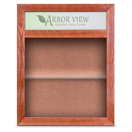 United Visual Products Outdoor Enclosed Combo Board, 42"x32", Satin Frame/Blue & Pearl UVCB4232OD-BLUE-PEARL